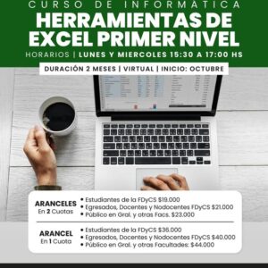 Curso de Informática: Herramientas de Excel Primer Nivel