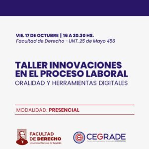 Taller: Innovaciones en el Proceso Laboral: Oralidad y Herramientas Digitales